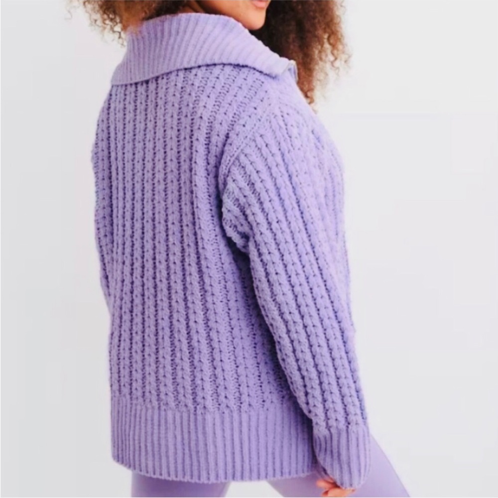Aerie - Cable Car Quarter Zip Sweater